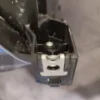 A close up of the camera lens and housing