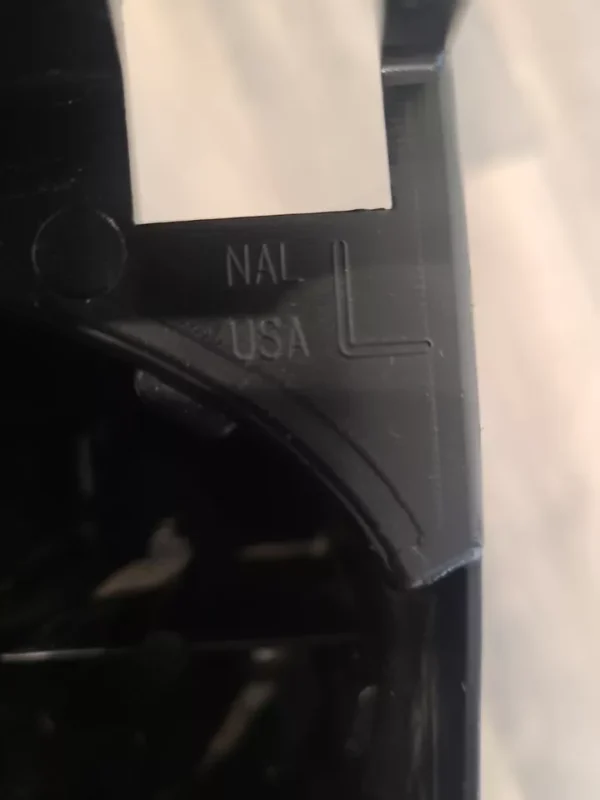 A close up of the label on a camera