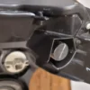 A close up of the side of a motorcycle