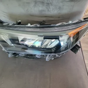 A car that has been damaged by the front end of it.