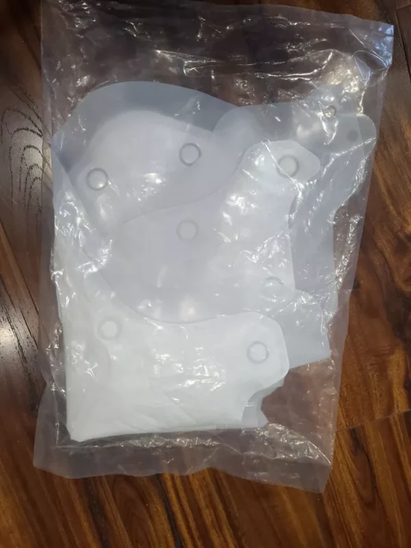 A plastic bag with some white stuff in it