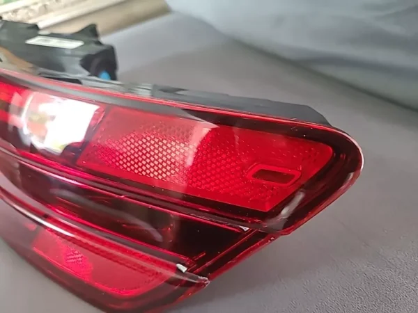 A close up of the side light on a car.