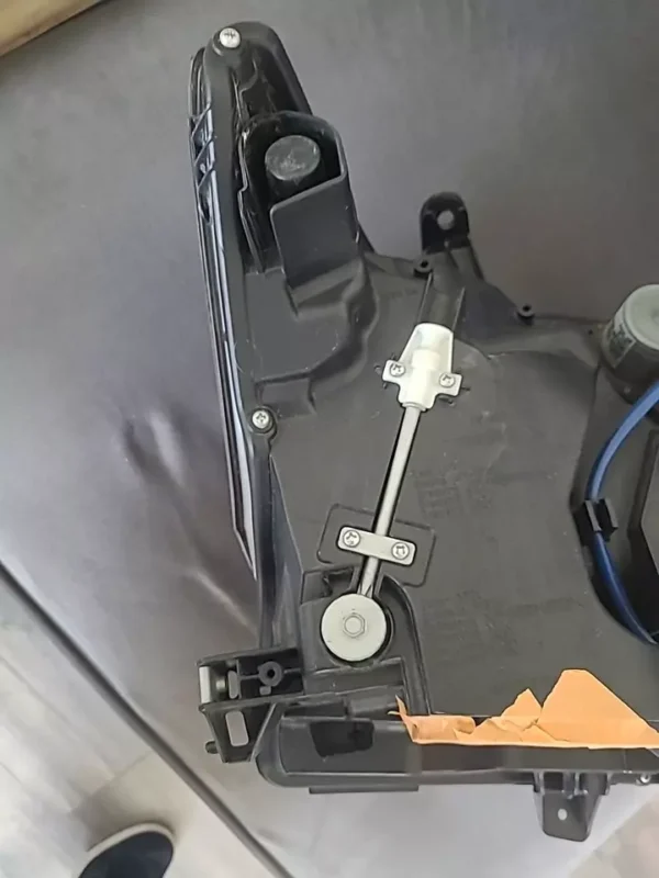 A car 's brake pedal is shown with the switch on.