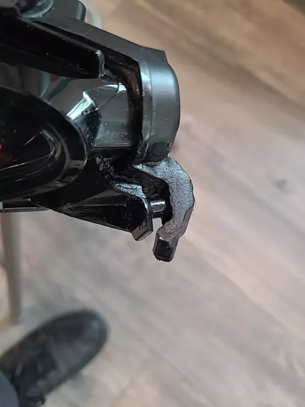 A close up of the handle on a motorcycle